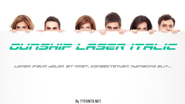 Gunship Laser Italic example